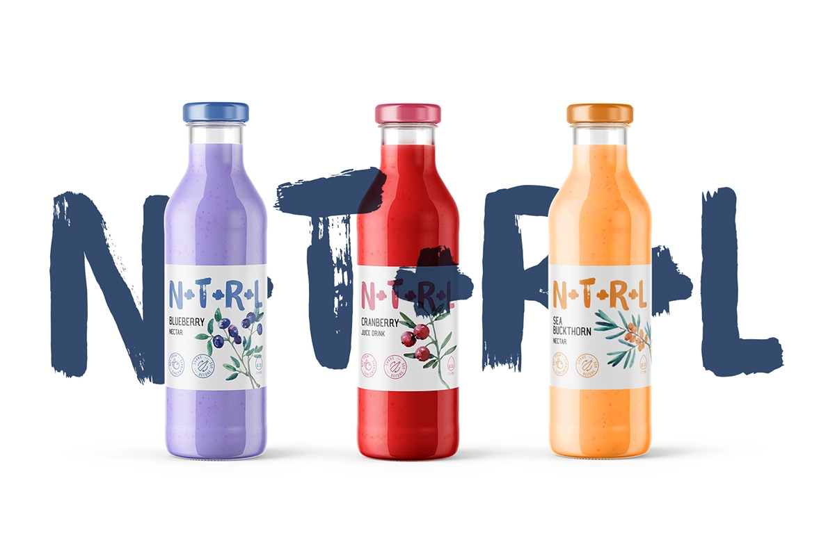 天然飲料，果汁的 品牌的包裝設(shè)計(jì)