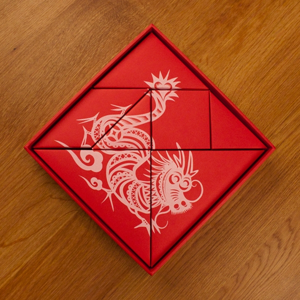 春節(jié)禮品盒包裝設(shè)計(jì)，新年七巧板的妙用