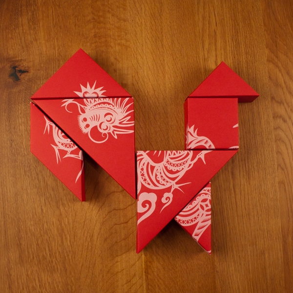 春節(jié)禮品盒包裝設(shè)計(jì)，新年七巧板的妙用
