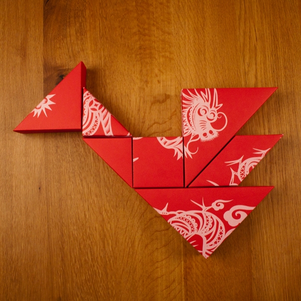 春節(jié)禮品盒包裝設(shè)計(jì)，新年七巧板的妙用