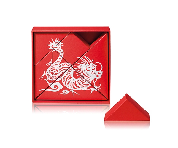 春節(jié)禮品盒包裝設(shè)計(jì)，新年七巧板的妙用
